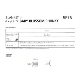 Hayfield Baby Blossom Chunky Knitting Pattern - 5575 Blanket