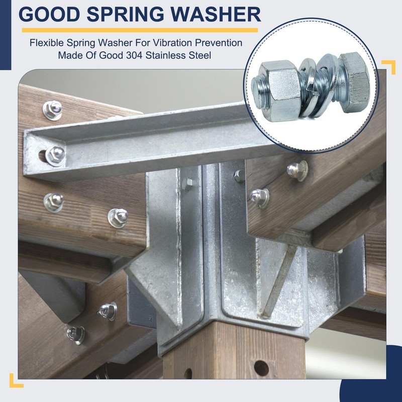 sourcing map 1/2 Spring Lock Washer, 304 Stainless Steel Split