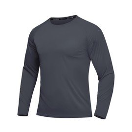 Rashguard Shirts for Men Long Sleeve UPF 50+ Sun Protection Shirts Quick Dry Workout Hiking, 3 Pack:black+dark grey+light grey, M