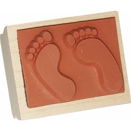 Stamps by Impression Feet, Footprints Rubber Stamp, Small (.75" x 1")