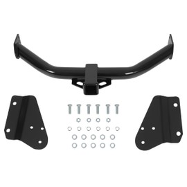 ALMULOO 2" Inch Tow Towing Trailer Hitch Receiver Assembly Class 3 Compatible with 2011-2024 Dodge Durango/2012-2021 Jeep Grand Cherokee/2022 Jeep Grand Cherokee WK All Powder Coated Black Steel