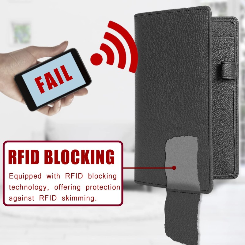 Sanlykate Server Book for Waitress & Waiter, RFID Blocking PU