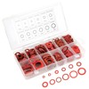 Insulation Washer Assorted with Plastic Box,600pcs 12 Sizes Red Steel