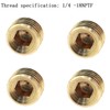 GZWZH 10PCS 1/4inch Hexagonal Threaded Plug All Copper Pipe End