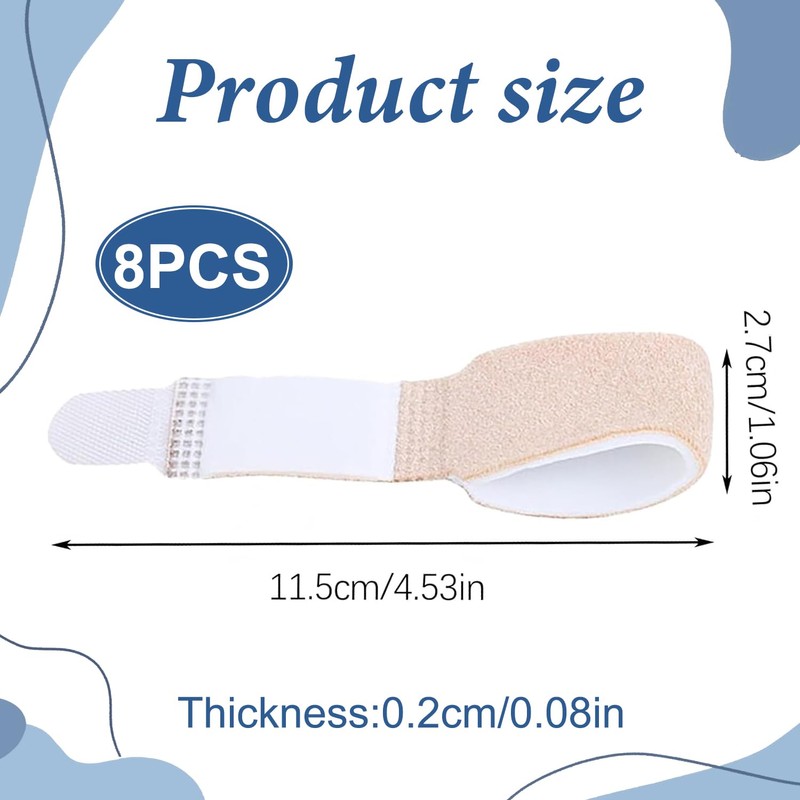 8 Pcs Non-Slip Hammer Toe Straightener Corrector for Comfortable Alignment