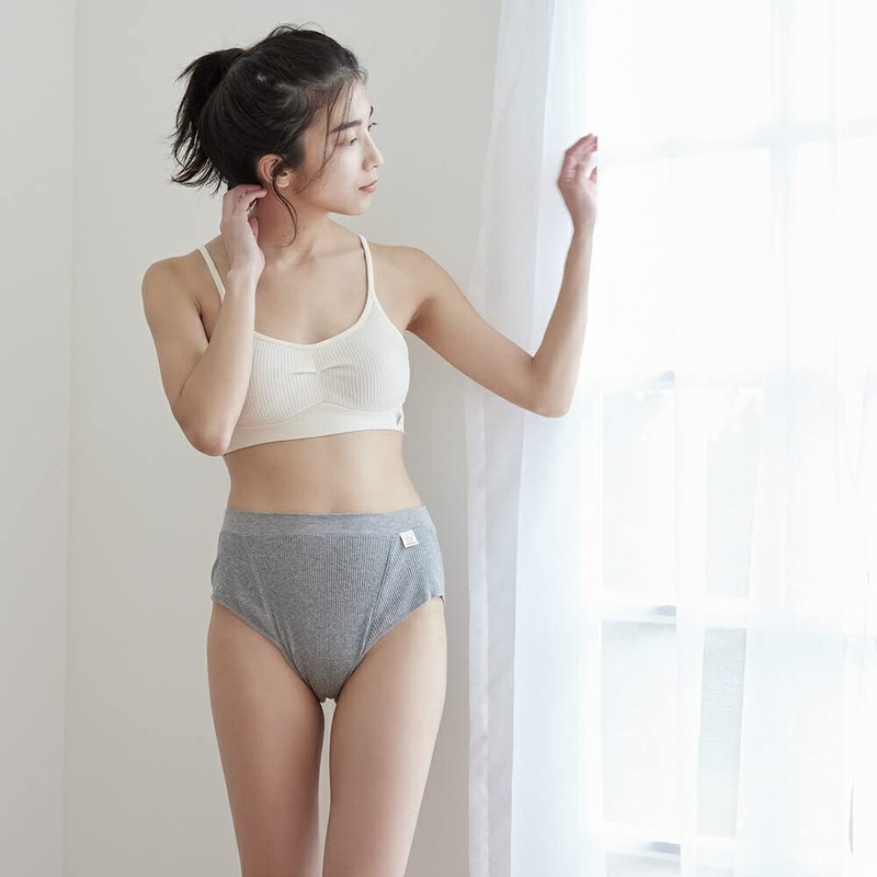 Hinna Fluffy Rib Organic Cotton Loincloth Shorts (Loincloth Pants), heather