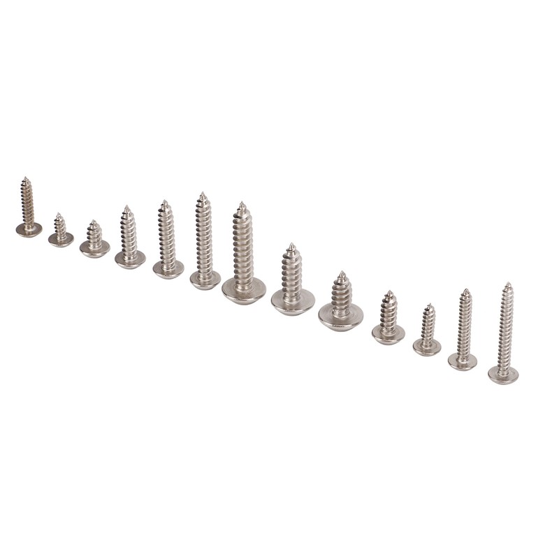 240Pcs Self Tapping Screws Cross Pan Head Stainless Steel M3