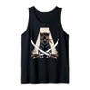 Kids Black Panther Pirate Skull Crossbones Black Panther Tank Top