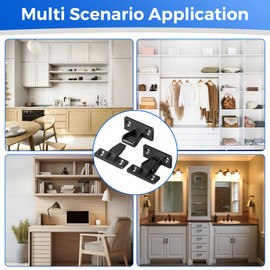 16 Pairs Keku Push in Panel Clips,Push in Plinth Fasteners Fittings Press Fit Panel Clips,ABS Quick Push Fittings Hidden Furniture,Quick Fitting Furniture Panel Board Connector for Kitchen Cabinets