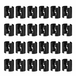 Jamiikury 52pcs Black Wire Shelf Clips – Shelf Lock Clips for 5/8 Inch Pipe Shelving – Durable Plastic Replacements for Wire Shelving System (Fits 5/8" Diameter Pipes, 26 Pairs)