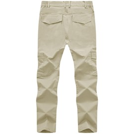 Rdruko Men's Hiking Pants Lightweight Waterproof Quick Dry Outdoor Work Travel Pants (Light Khaki,US 34)