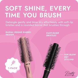 Hair Brush for Women (Radial Hairbrush - Pink)