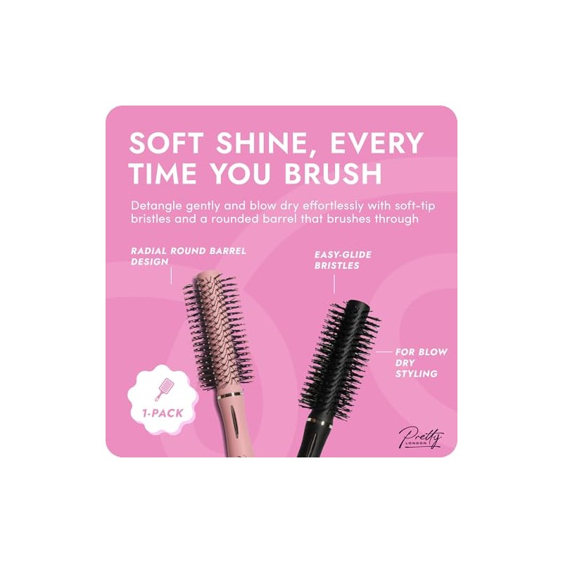 Hair Brush for Women (Radial Hairbrush - Pink)