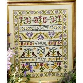HS Counted Cross Stitch Sampler Kit – Spring Band Sampler