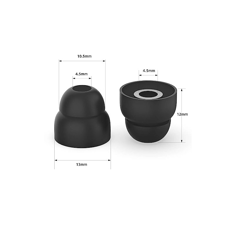 5 Pairs of Double Flange Replacement Earbud Tips fit Powerbeats,