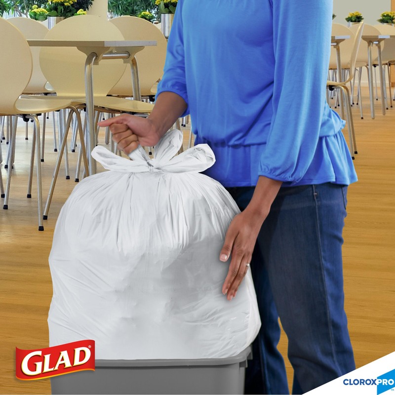Glad CloroxPro Quick-Tie Tall Kitchen Trash Bags, 13 Gallon, 200