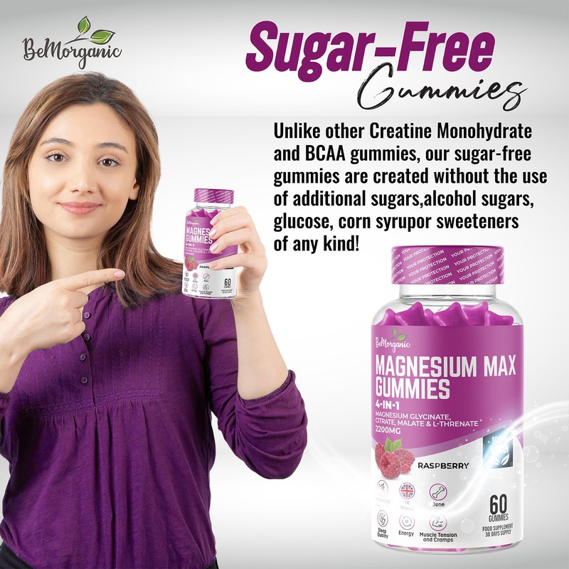 BeMorganic Organic Gummies (Magnesium Gummies)