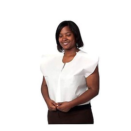 Pro Advantage PA-P750003 Exam Cape, Tissue/Poly/Tissue, 30" x 21", Blue, Traditional Front/Back Opening (Pack of 100)
