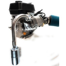 J Exhaust With Muffler for: GX160 & GX200, Predator 212cc, DuroMax 7HP