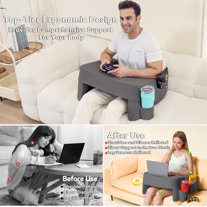septsun Soft Lap Desk Pillow for Laptop & Gaming,Arm Rest