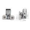 YuanQian Stainless Steel 25mm Shower Door Twin Rollers Runners -
