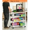 3D Printer Stand with Filament Storage Rack, 3-Tier Rolling Spool