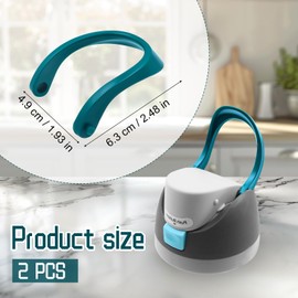 JTJEI 2pcs Handles for Owala FreeSip 24oz 32oz, Water Bottle Cap Carry Loop Handle, Replacement Parts for Owala Cup 16/25/40oz Easy Bottle Top Lid Cap Replacement Accessories, BPA-Free(Denim Color)