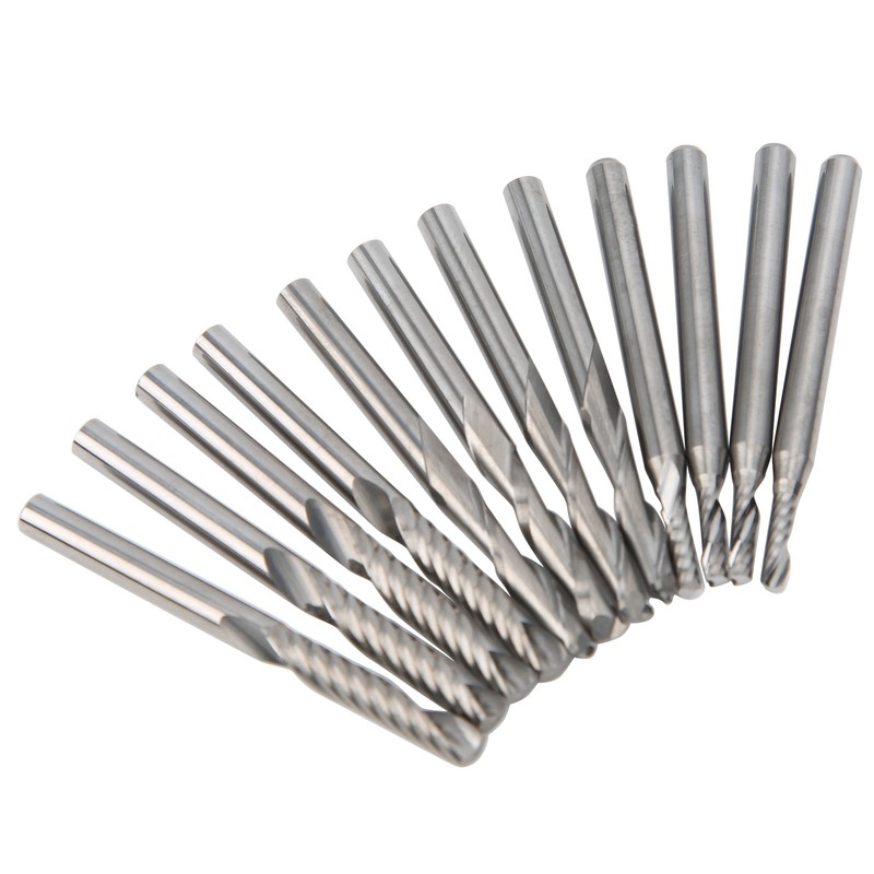 12pcs Woodworking File Burr 3.175 x 17mm/ 2 x 8mm