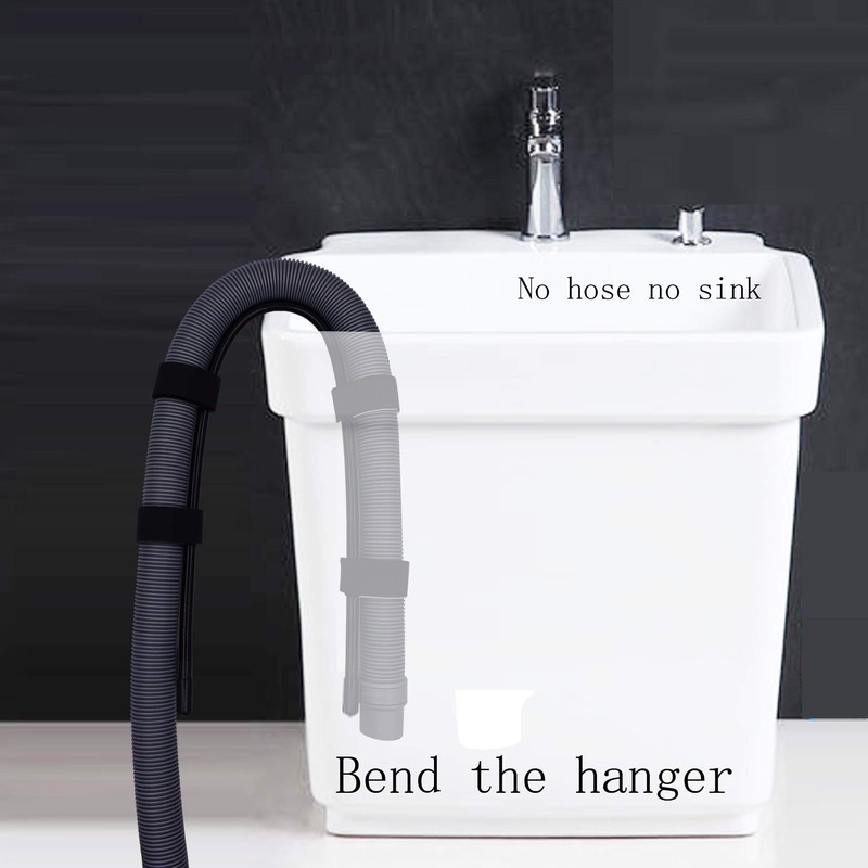 YYST Flexible Laundry Tub Washing Machine Discharge Hose Clip Hose