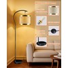 Lightdot 64.9IN Black Arc Floor Lamp, Modern Floor Lamps for