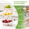 HBlife Fruit Bowl for Kitchen Counter - 3 Tier Ceramic