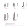 Roosea Pack of 1000 Small Self-Tapping Screws Metal M2 Wood