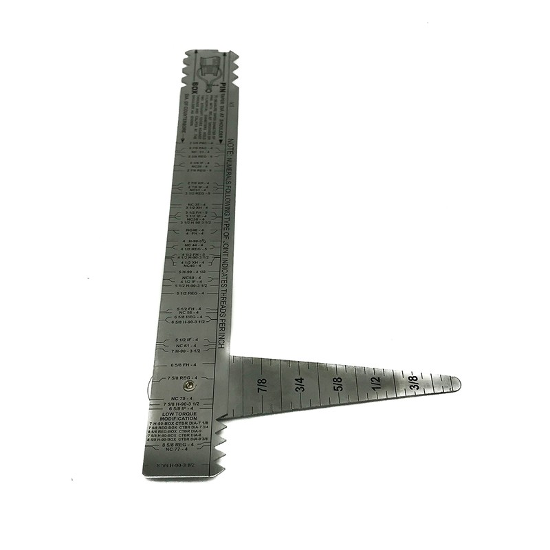 Drill Pipe Connection Thread Identification Ruler with Nozzle Gauge (1)