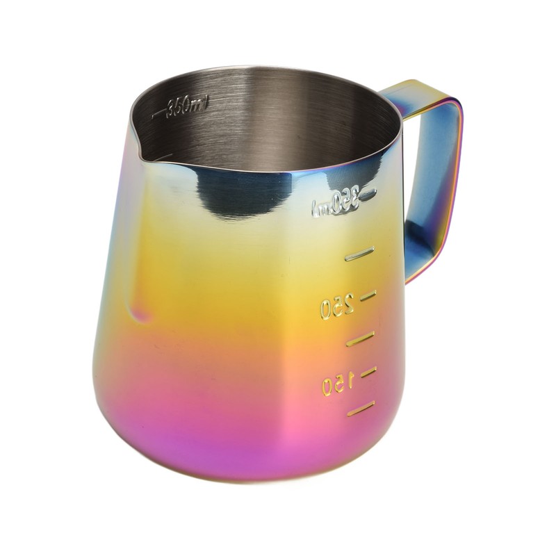 350ml Colorful Stainless Steel Coffee Milk Frothing Jug Garland Cup