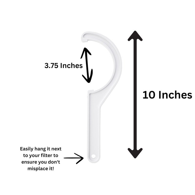 water filter wrench tool - half circle - for reverse