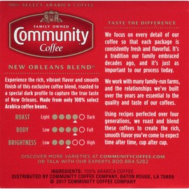 Community Coffee New Orleans Blend Single Serve Pods, Compatible with Keurig 2.0 K Cup Brewers, 12Count (Pack Of 3), New Orleans Blend, 36Count