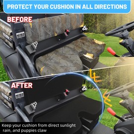 StarknightMT RTV Seat Cover Compatible with Kubota RTV 400 & RTV 500 UTV Seat Covers Waterproof Black Seat Cover