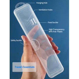 4 Pack Tongue Scraper Travel Case for Tongue Cleaner, Toothbrush, Toothpaste