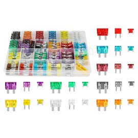 Car Fuses Assorted Kit,Standard and Mini Car Blade Fuses,Low and Tall/Std Profile Box Shaped Assorted Fuse for Trucks, Cars and SUV, Boat(Color:Colorful)