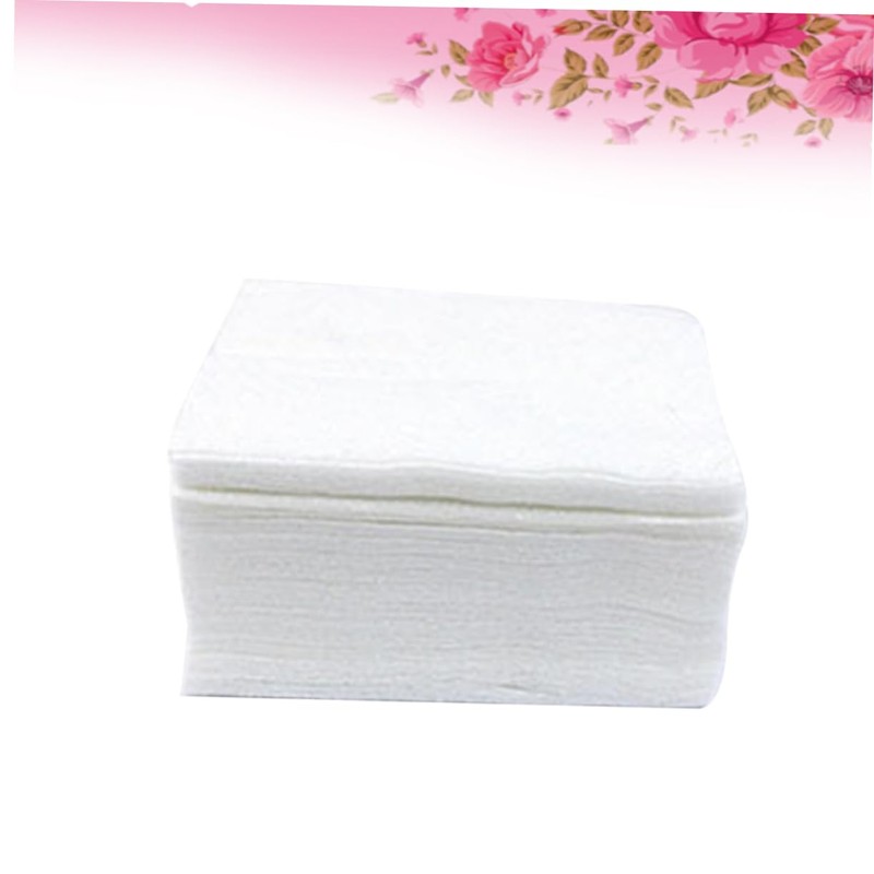 IWOWHERO Natural Cotton Makeup Remover Pads 100pcs 6x7cm Single Layer