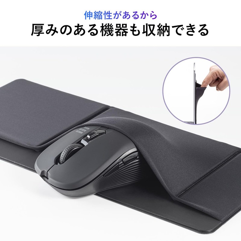 Sanwa Direct 200-INPK1BK Laptop Gadget Pocket PC Pouch Paste Storage