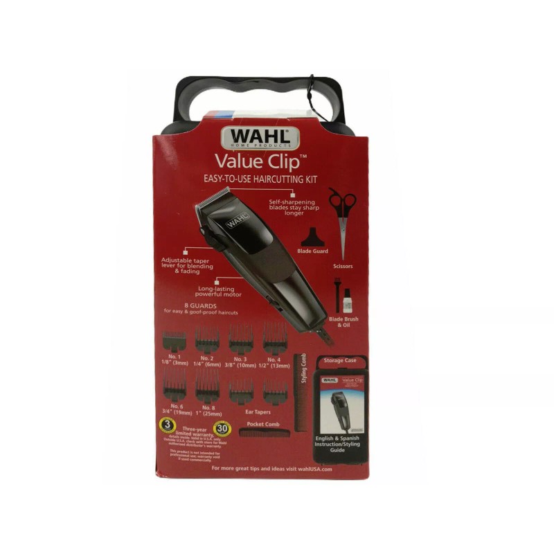 Wahl Value Clip 16 Piece Hair Styling Grooming Men Hair