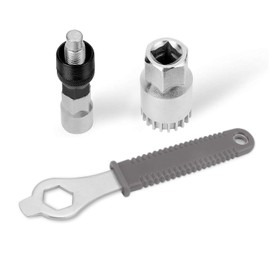 Oumers bike crank puller/bike crank extractor and bike Bottom Bracket Remover with 16mm Spanner Wrench| professional Bicycle Crank arm Removal Tool,Gray