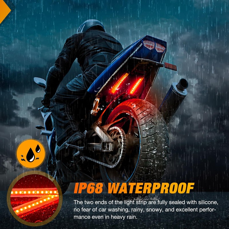 Nilight 2PCS 5Inch LED Motorcycle Turn Signal Running Brake Stop