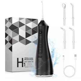 Water Flosser Picks for Teeth Cleaning and Flossing Cordless, IPX7 Waterproof 320ML Portable Water Flossers, 60-160PSI Electric Dental Water Floss Pick, Rechargeable Oral Irrigator for Home Travel