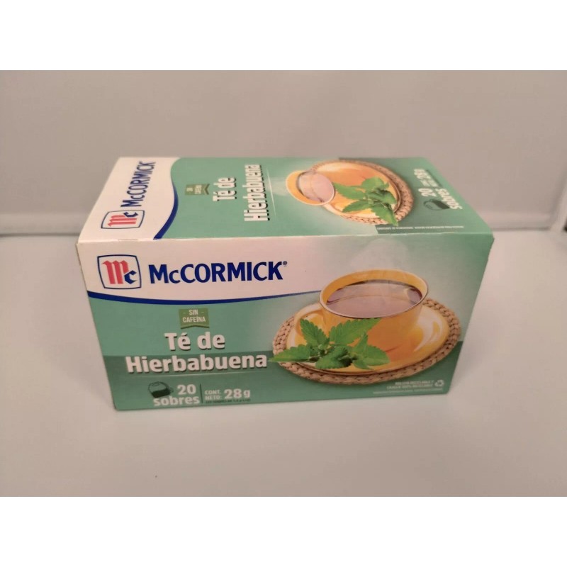 McCormick te de hierba buena con 20 sobres marca mccormick