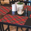 CounterArt Christmas Plaid 24 Sheet Reusable Premium Paper Stock Placemats