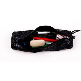Clairefontaine Celeste 410027C Round Leather Pencil Case Diameter 5.5 x 22 cm Lazer Black