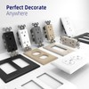 TOPELER Decorator Wall Receptacles, 15A 125V Standard Electrical Power Socket