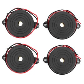 4 x 12 V alarm buzzer, DC3-24 V, 95 dB, high-decibel active piezoelectric buzzer, beeper alarm, continuous tone, for DIY projects